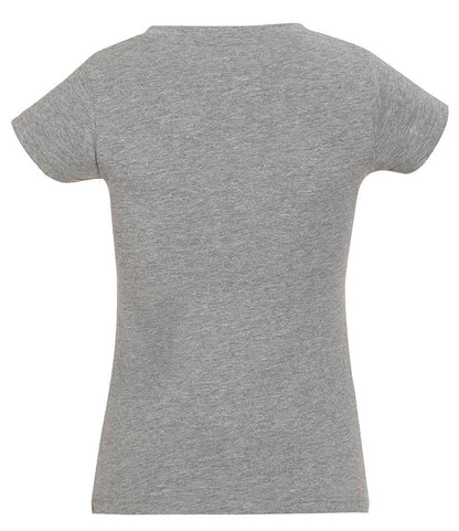SOL'S SOL'S Ladies Moon V Neck T-Shirt - Grey Marl (11388)