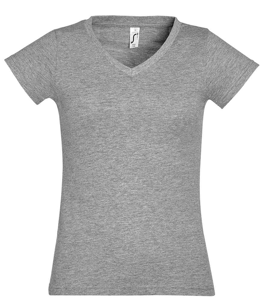 SOL'S SOL'S Ladies Moon V Neck T-Shirt - Grey Marl (11388)