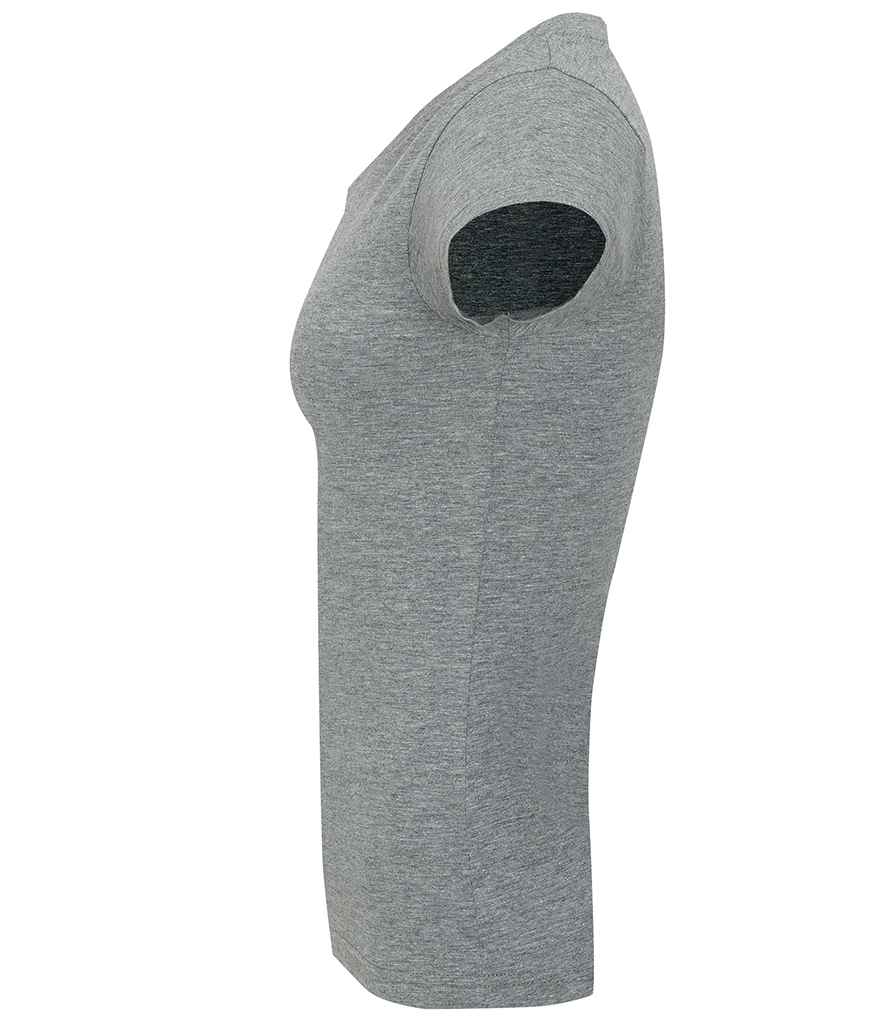 SOL'S SOL'S Ladies Moon V Neck T-Shirt - Grey Marl (11388)