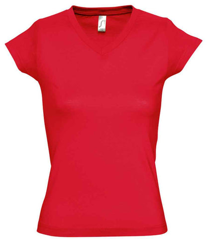 SOL'S SOL'S Ladies Moon V Neck T-Shirt - Red (11388)
