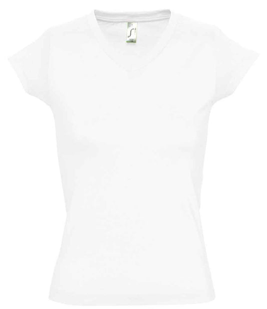 SOL'S SOL'S Ladies Moon V Neck T-Shirt - White (11388)