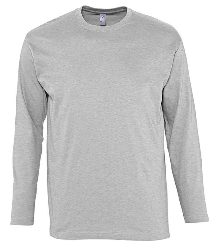 SOL'S SOL'S Monarch Long Sleeve T-Shirt - Grey Marl (11420)