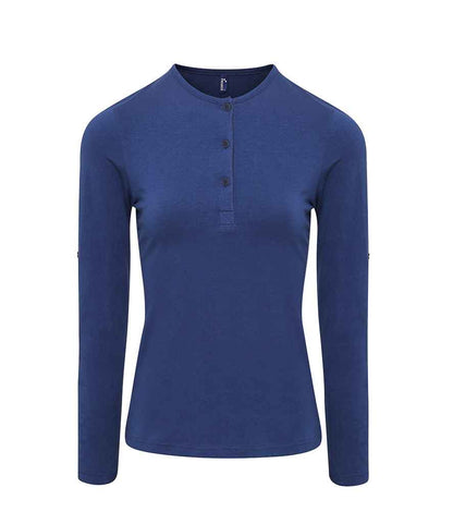 Premier Ladies Long John Roll Sleeve T-Shirt - FRONT