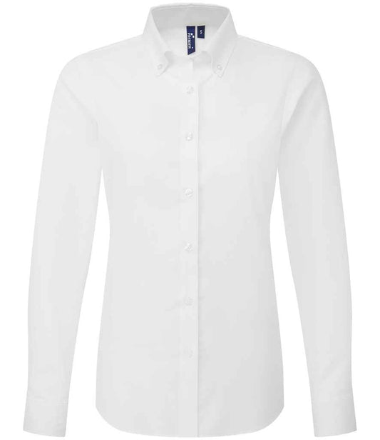 Premier Ladies Supreme Long Sleeve Oxford Shirt - FRONT