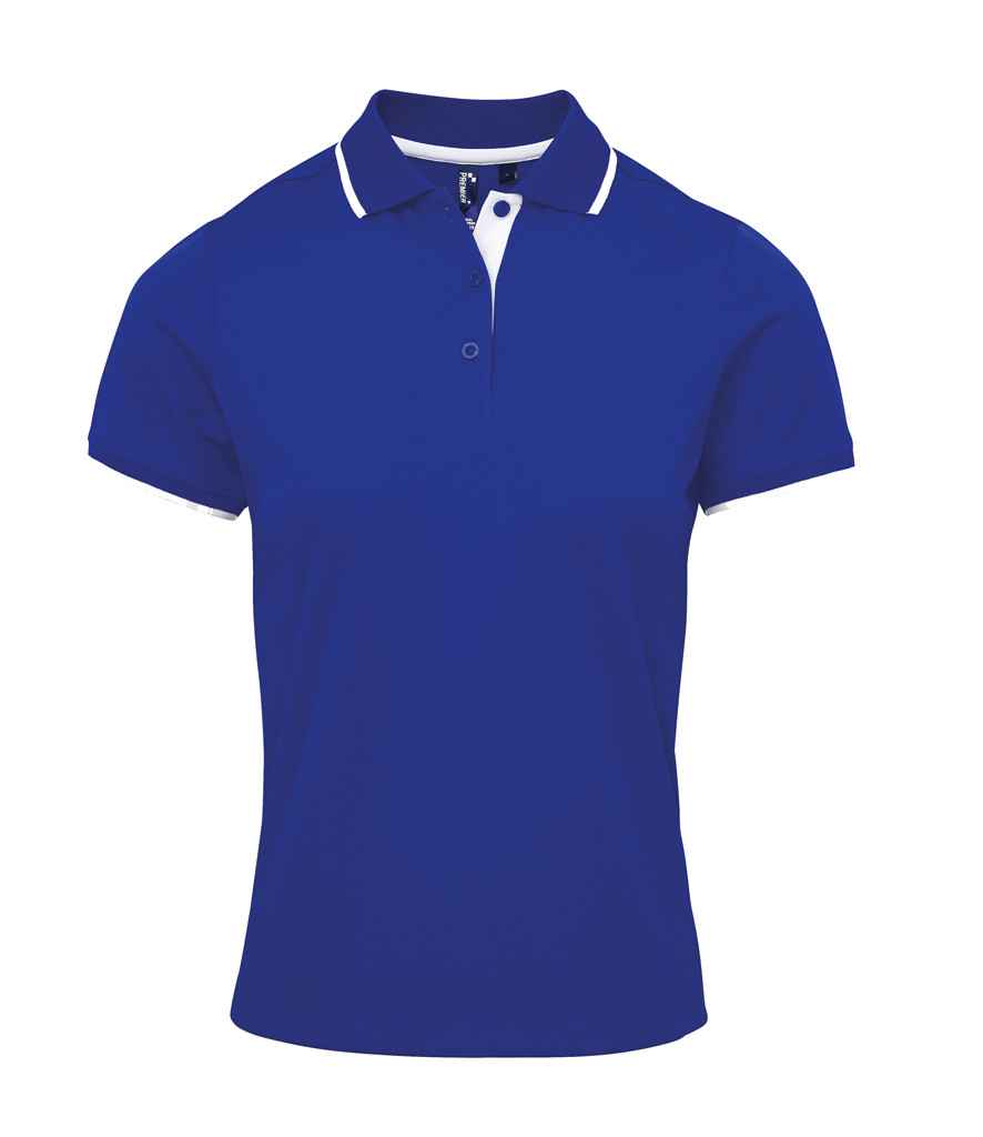 Premier Ladies Contrast Coolchecker® Piqué Polo Shirt - FRONT
