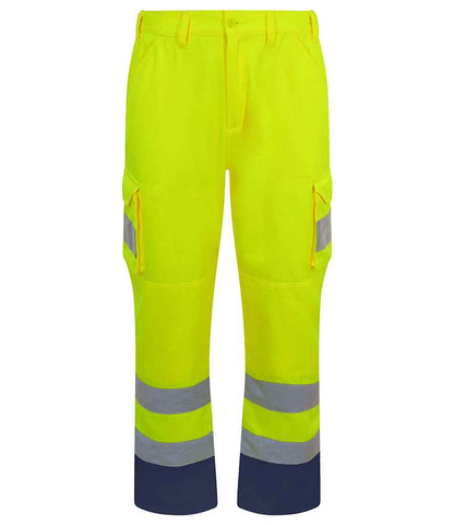 Pro RTX High Visibility Cargo Trousers - Yellow - front