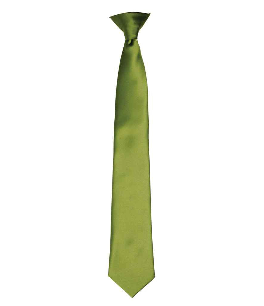 Premier 'Colours' Satin Clip Tie - FRONT