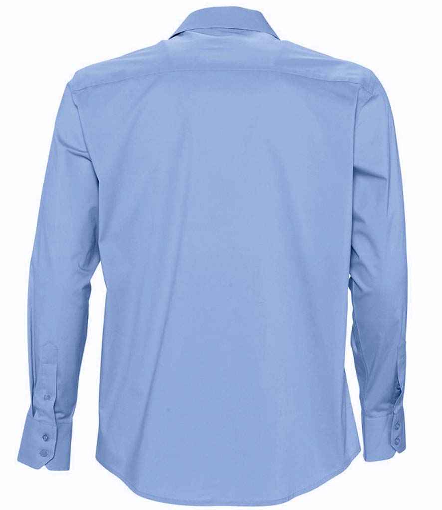 SOL'S SOL'S Brighton Long Sleeve Fitted Shirt - Bright Sky (17000)