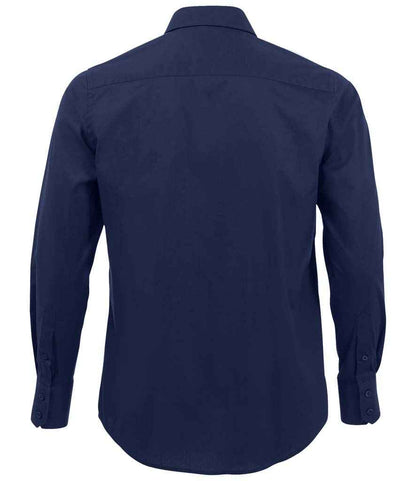 SOL'S SOL'S Brighton Long Sleeve Fitted Shirt - Dark Blue (17000)