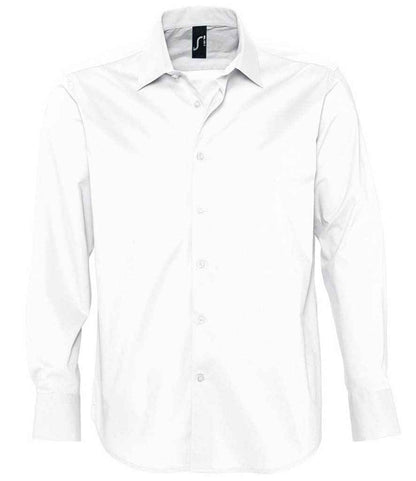 SOL'S SOL'S Brighton Long Sleeve Fitted Shirt - White (17000)