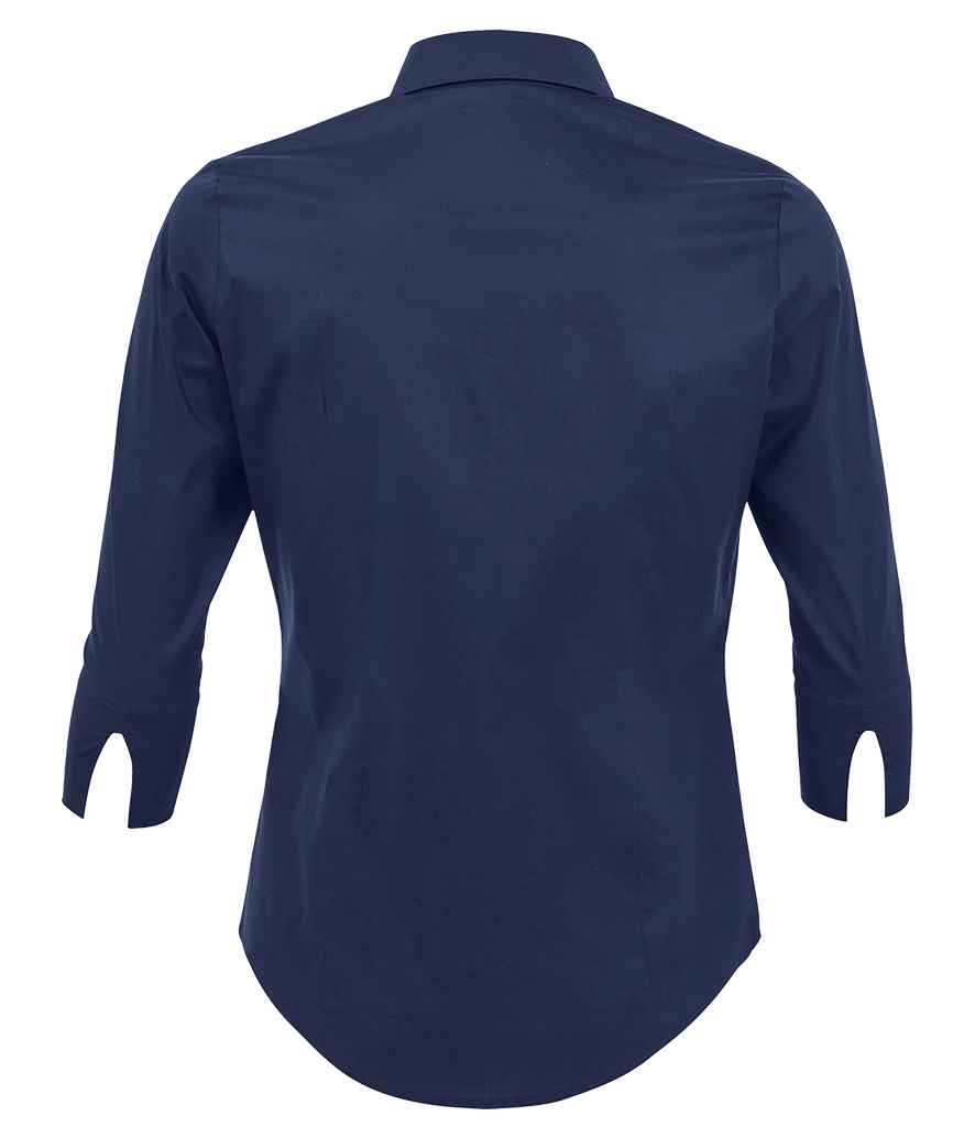 SOL'S SOL'S Ladies Effect 3/4 Sleeve Fitted Shirt - Dark Blue (17010)