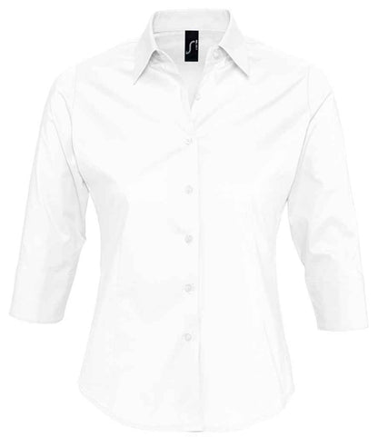SOL'S SOL'S Ladies Effect 3/4 Sleeve Fitted Shirt - White (17010)