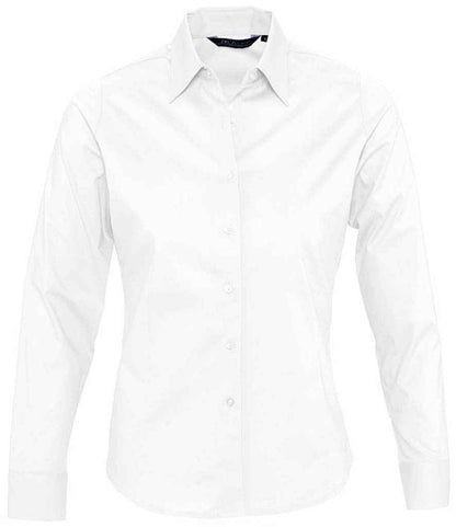 SOL'S SOL'S Ladies Eden Long Sleeve Fitted Shirt - White (17015)