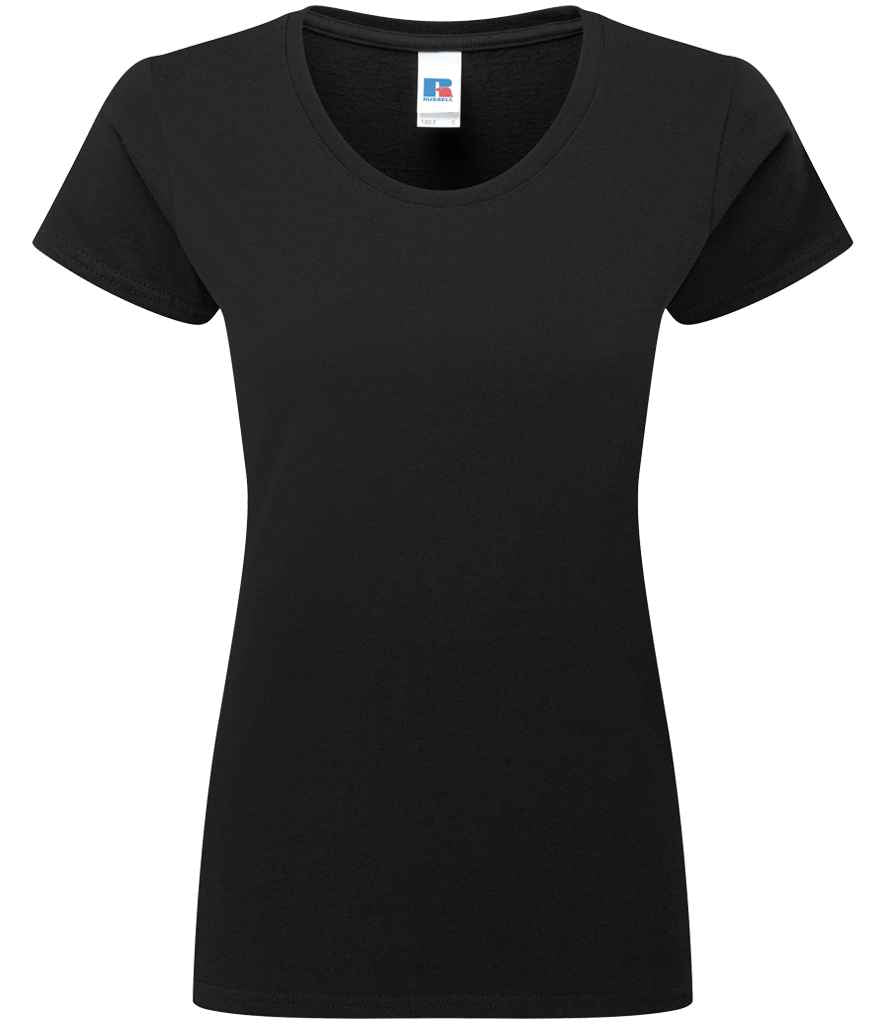 Russell Ladies Authentic Classic Ringspun T-Shirt - Black (180F)