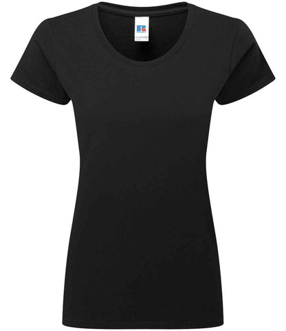 Russell Ladies Authentic Classic Ringspun T-Shirt - Black (180F)