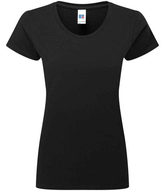 Russell Ladies Authentic Classic Ringspun T-Shirt - Black (180F)