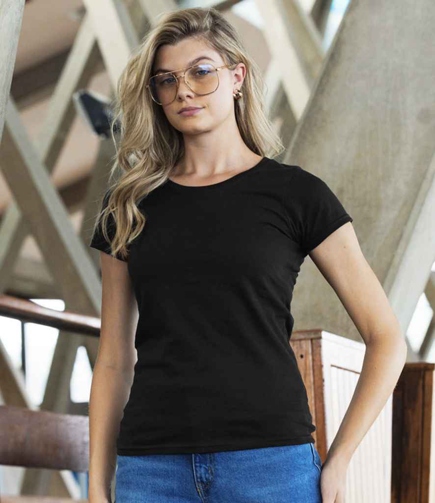 Russell Ladies Authentic Classic Ringspun T-Shirt - Black (180F)