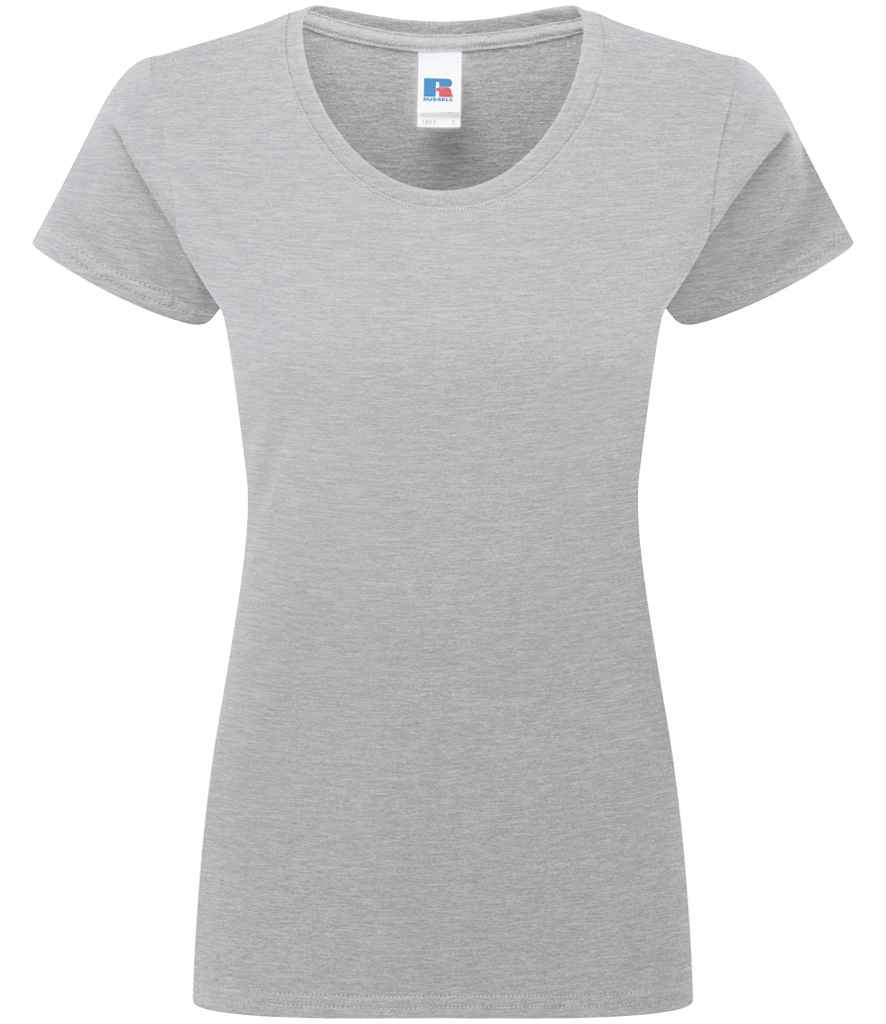 Russell Ladies Authentic Classic Ringspun T-Shirt - Light Oxford (180F)