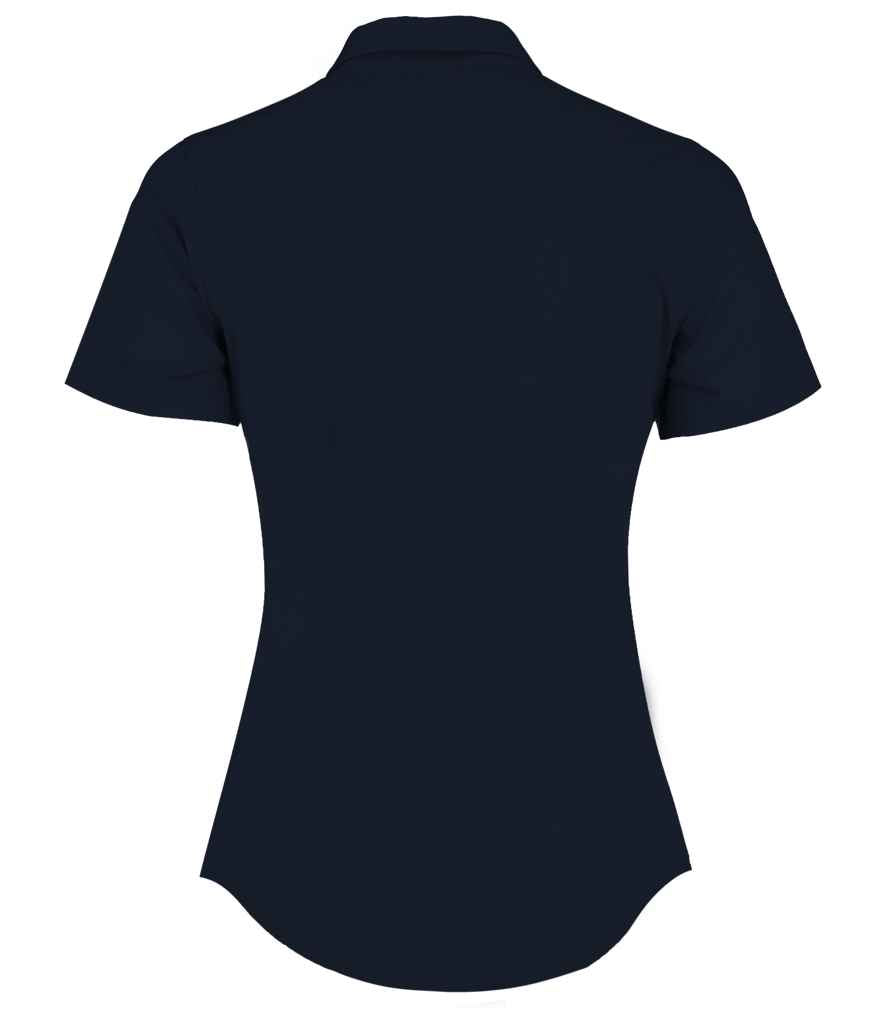 Kustom Kit Ladies Short Sleeve Tailored Poplin Shirt - BACK
