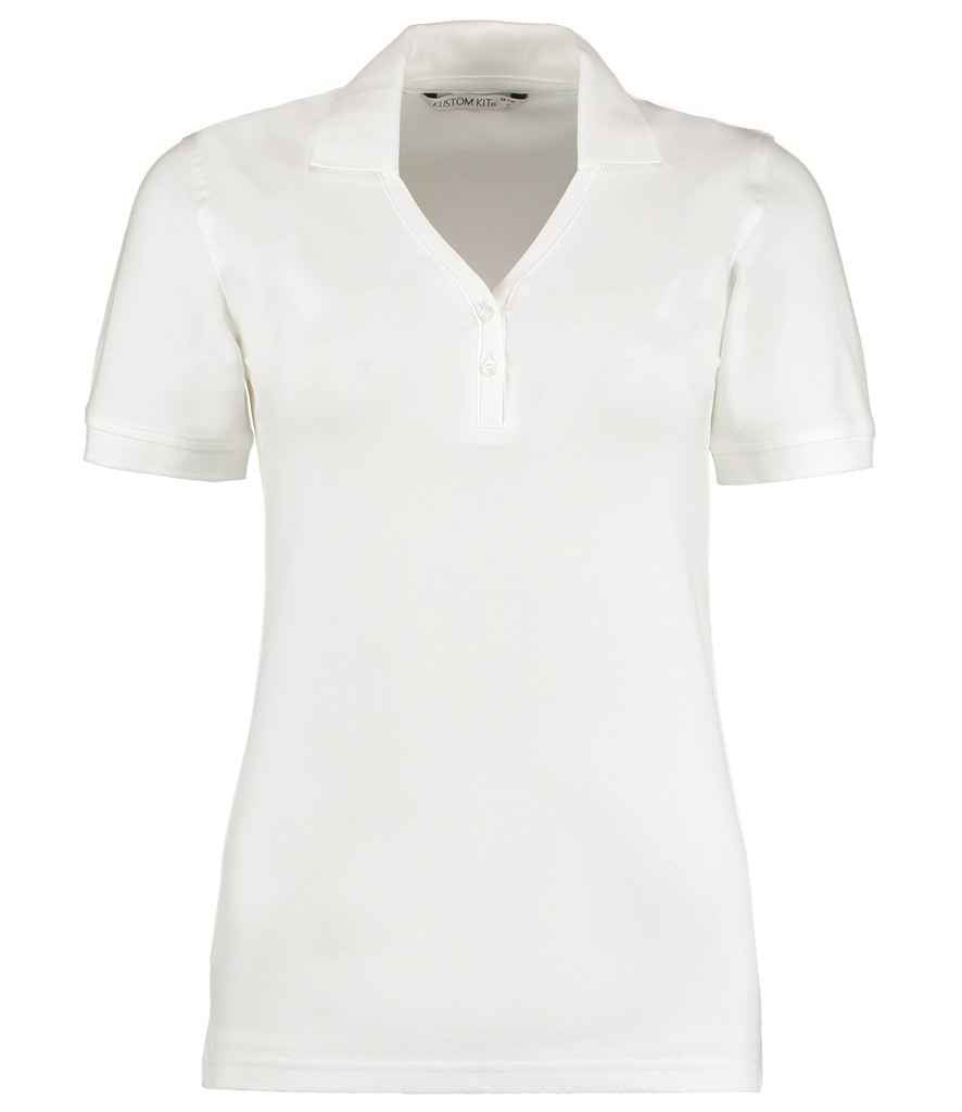 Kustom Kit Sophia Comfortec® V Neck Polo Shirt - FRONT