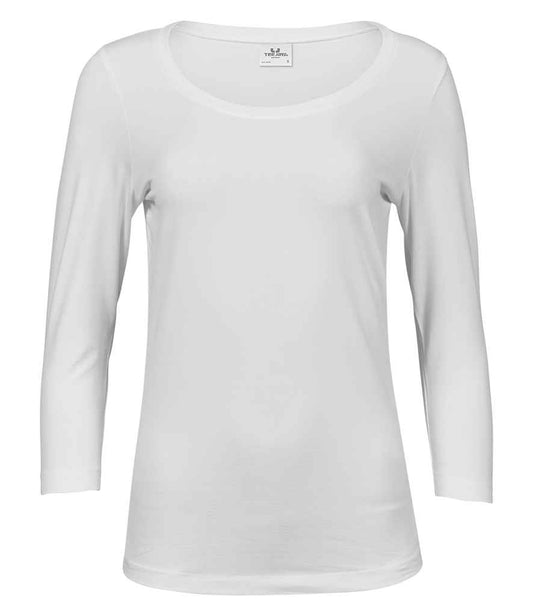 Tee Jays Ladies Stretch 3/4 Sleeve T-Shirt - FRONT