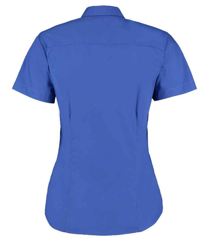 Kustom Kit Ladies Premium Short Sleeve Tailored Oxford Shirt - BACK