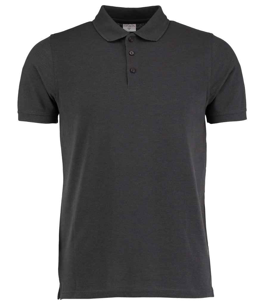 Kustom Kit Klassic Heavy Slim Fit Piqué Polo Shirt - FRONT