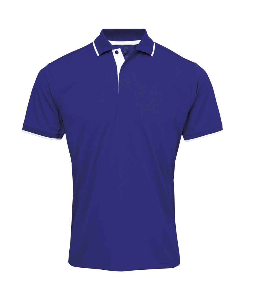 Premier Contrast Coolchecker® Piqué Polo Shirt - FRONT