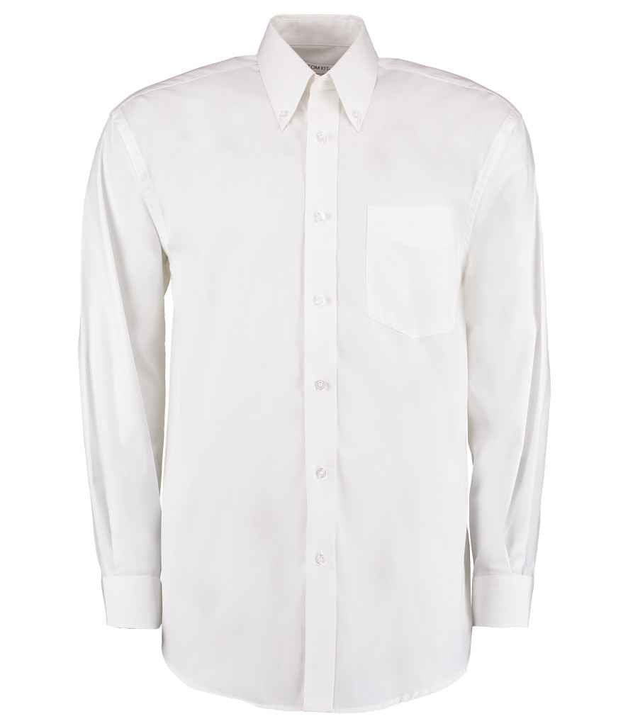 Kustom Kit Premium Long Sleeve Classic Fit Oxford Shirt - FRONT