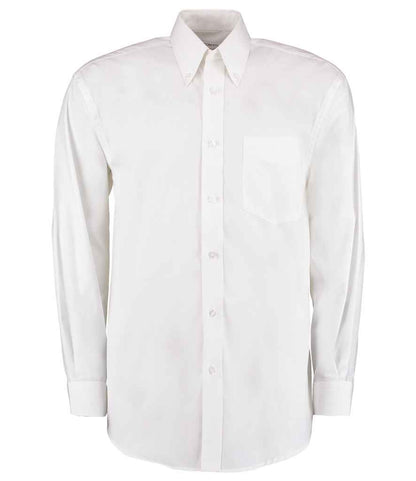 Kustom Kit Premium Long Sleeve Classic Fit Oxford Shirt - FRONT
