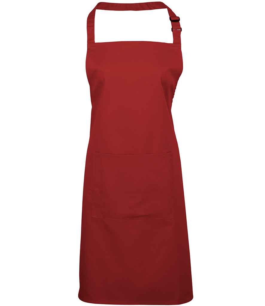 Premier 'Colours' Bib Apron with Pocket - FRONT