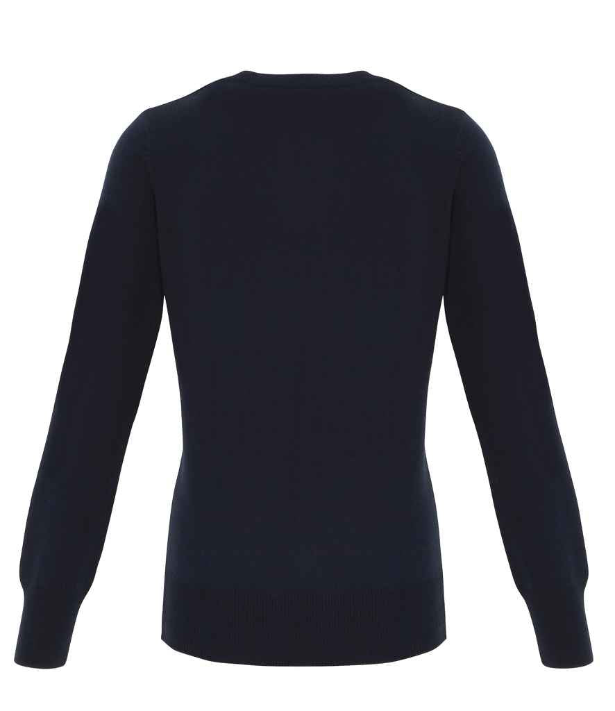 Premier Ladies Essential Acrylic V Neck Cardigan - BACK