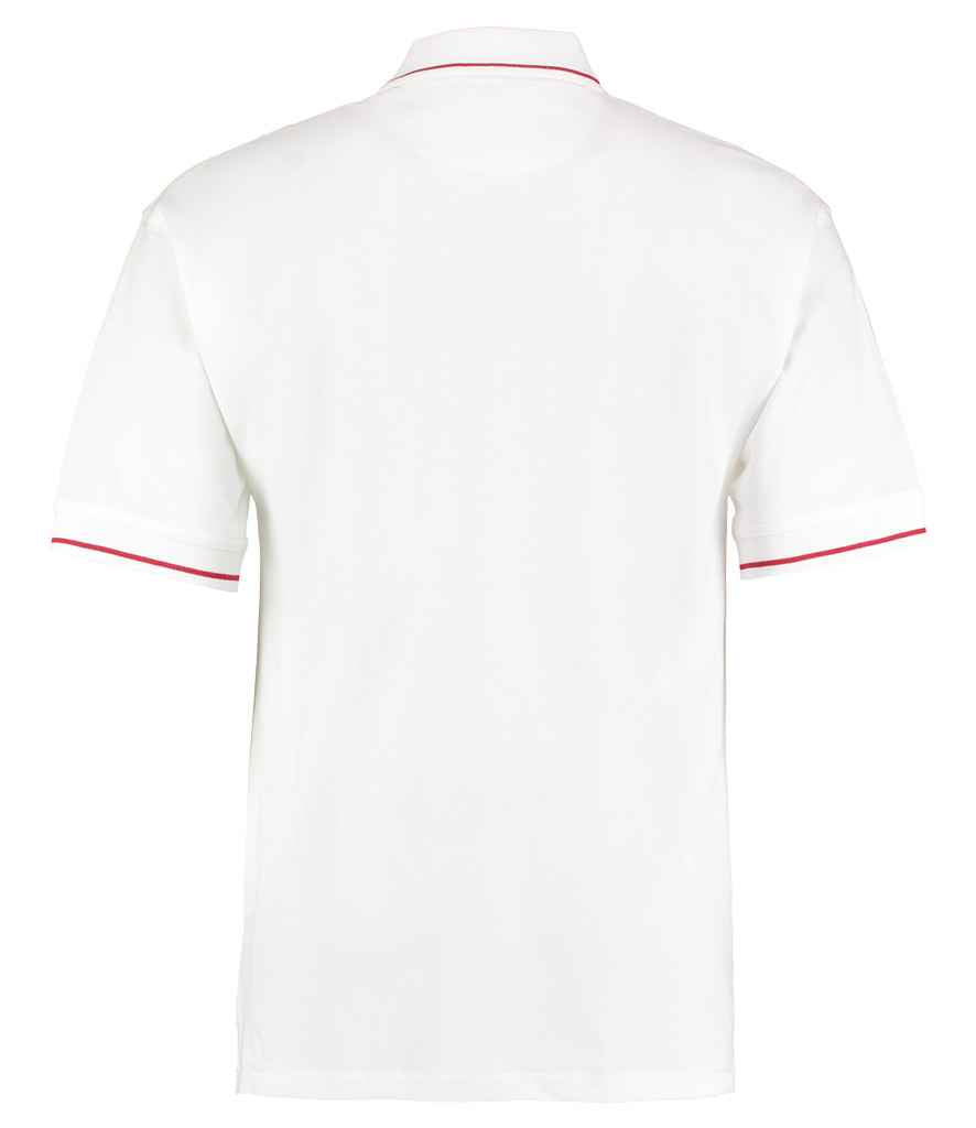 Kustom Kit St Mellion Tipped Cotton Piqué Polo Shirt - BACK
