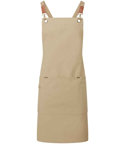 Premier Clip 'n' Clasp Cross Back Bib Apron - FRONT