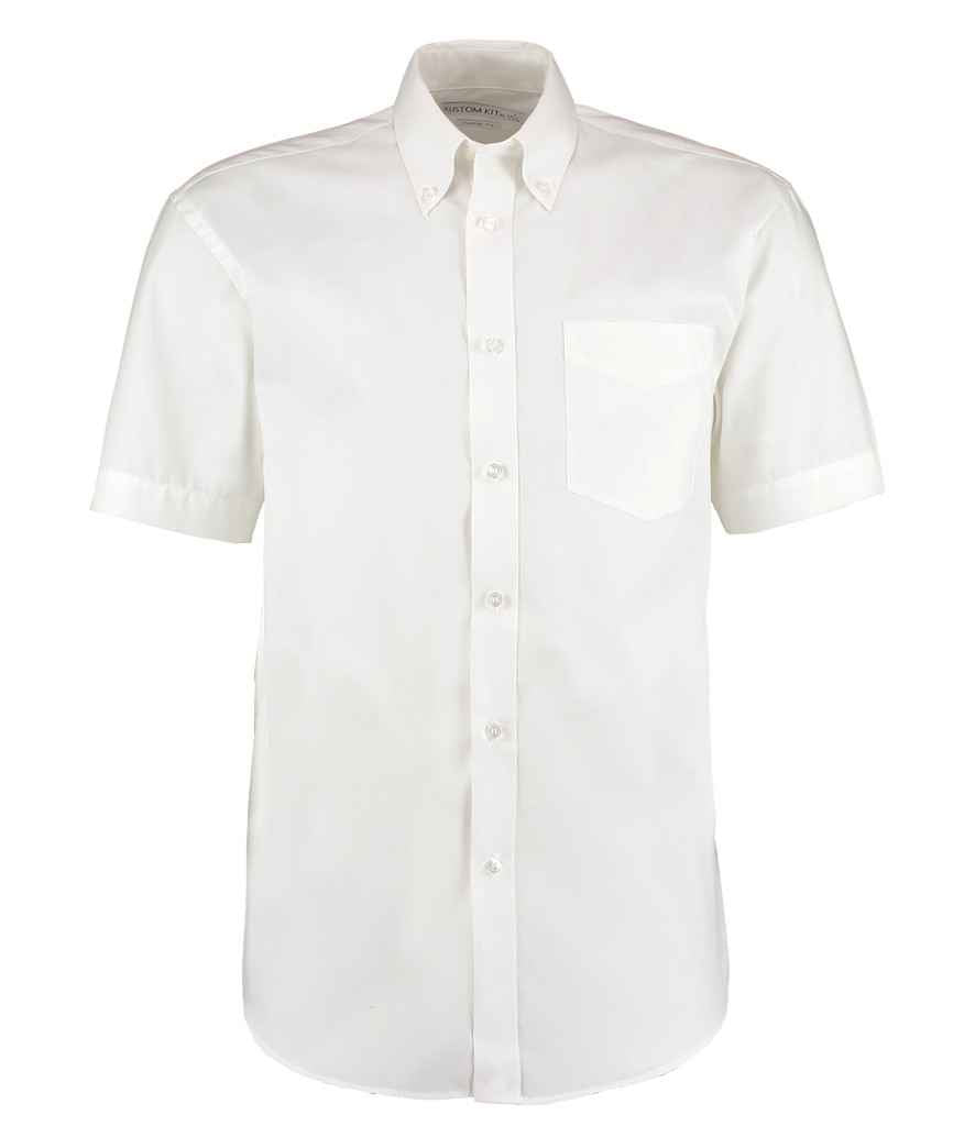 Kustom Kit Premium Short Sleeve Classic Fit Oxford Shirt - FRONT