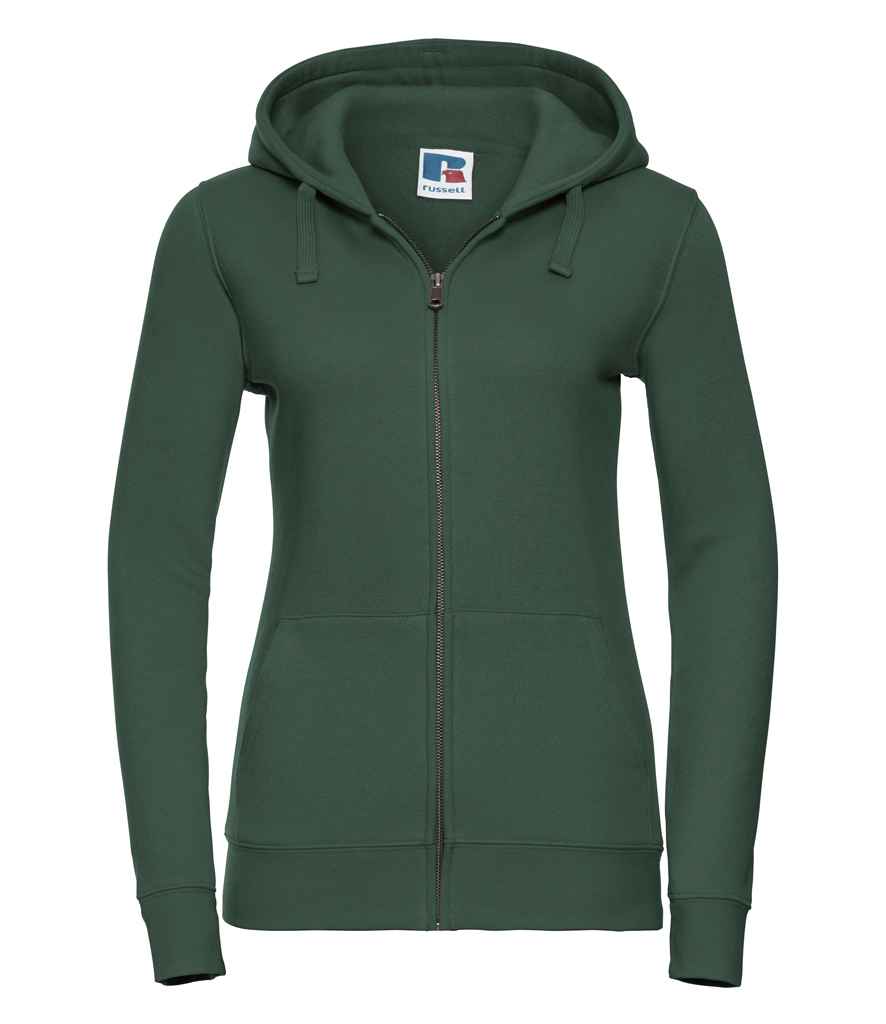 Russell Ladies Authentic Zip Hooded Sweatshirt - Bottle Green (266F)