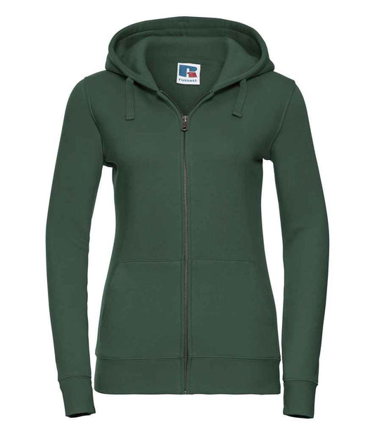 Russell Ladies Authentic Zip Hooded Sweatshirt - Bottle Green (266F)