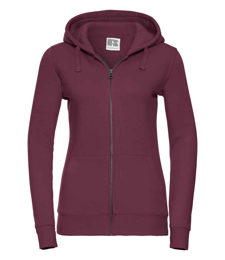Russell Ladies Authentic Zip Hooded Sweatshirt - Burgundy (266F)