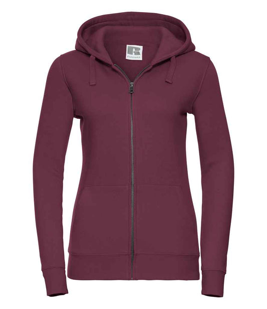 Russell Ladies Authentic Zip Hooded Sweatshirt - Burgundy (266F)