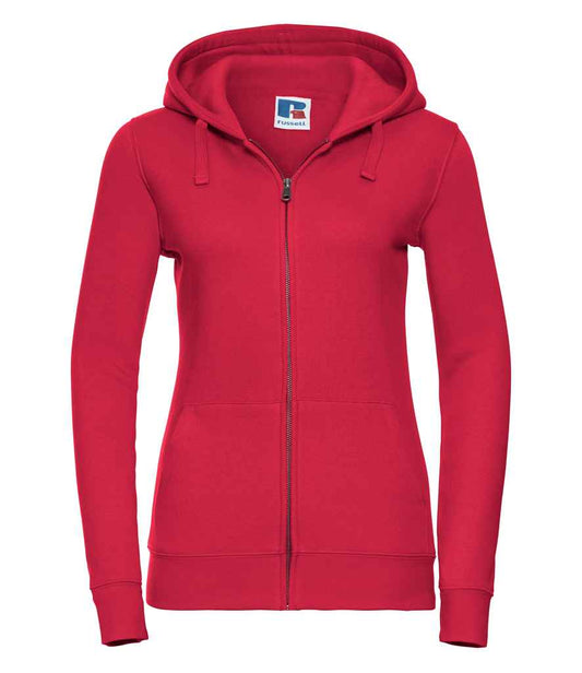 Russell Ladies Authentic Zip Hooded Sweatshirt - Classic Red (266F)