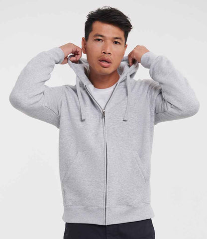 Russell Authentic Zip Hooded Sweatshirt - Light Oxford (266M)