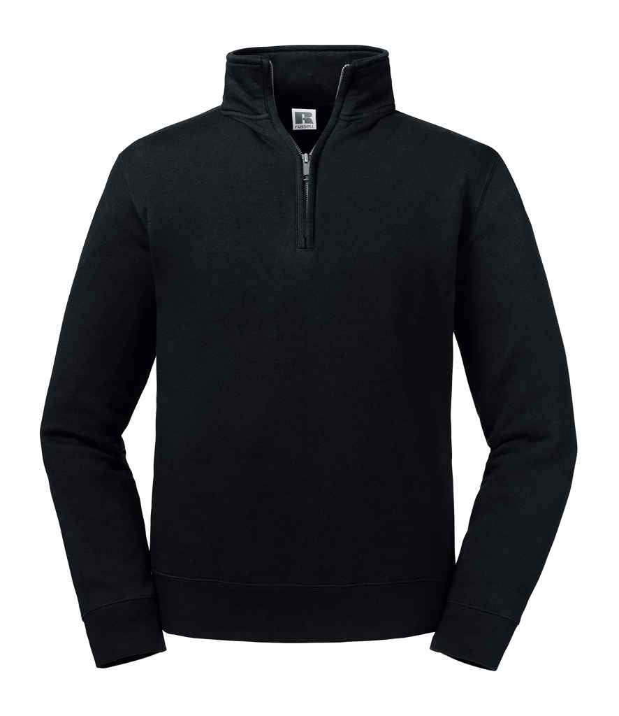 Russell Authentic Zip Neck Sweatshirt - Black (270M)