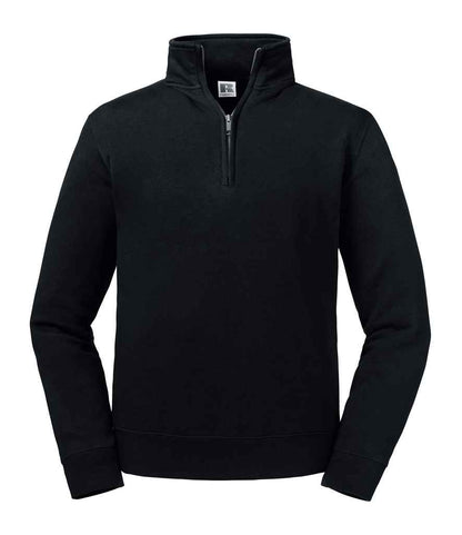 Russell Authentic Zip Neck Sweatshirt - Black (270M)