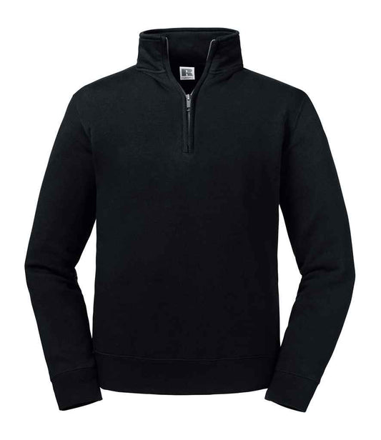 Russell Authentic Zip Neck Sweatshirt - Black (270M)