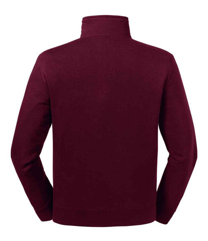 Russell Authentic Zip Neck Sweatshirt - Burgundy (270M)