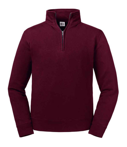 Russell Authentic Zip Neck Sweatshirt - Burgundy (270M)