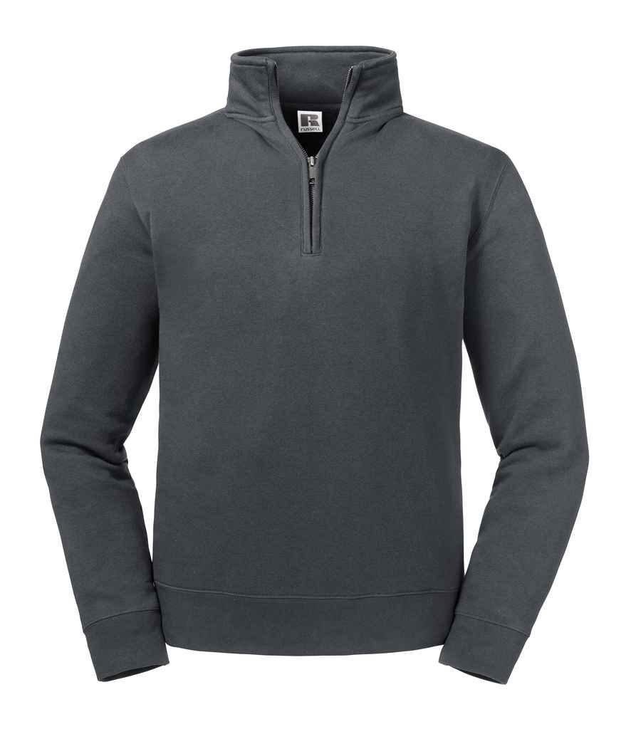 Russell Authentic Zip Neck Sweatshirt - Convoy Grey (270M)