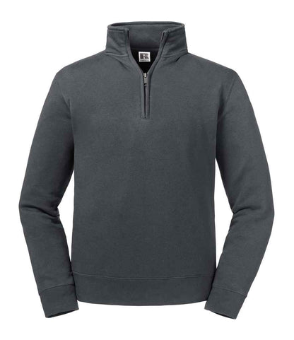 Russell Authentic Zip Neck Sweatshirt - Convoy Grey (270M)