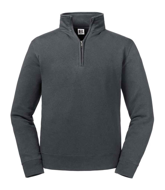 Russell Authentic Zip Neck Sweatshirt - Convoy Grey (270M)