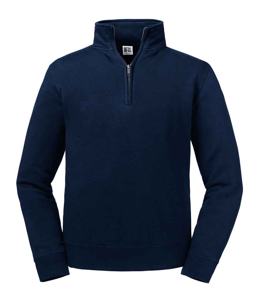 Russell Authentic Zip Neck Sweatshirt - French Navy (270M)